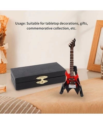 Wooden Music Instrument Miniature Dollhouse Model Dollhouse Model Guitar Model Musical Instrument for Gift for Ornament(10 cm...