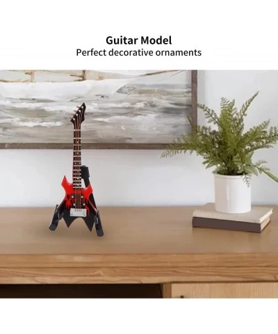 Wooden Music Instrument Miniature Dollhouse Model Dollhouse Model Guitar Model Musical Instrument for Gift for Ornament(10 cm...