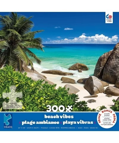 Scenic Photography - Palm Trees - Seychelles - 300 Piece Jigsaw Puzzle $17.35 Jigsaw Puzzles