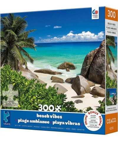 Scenic Photography - Palm Trees - Seychelles - 300 Piece Jigsaw Puzzle $17.35 Jigsaw Puzzles