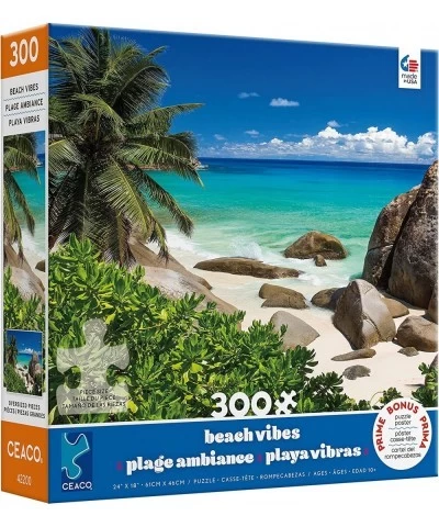 Scenic Photography - Palm Trees - Seychelles - 300 Piece Jigsaw Puzzle $17.35 Jigsaw Puzzles