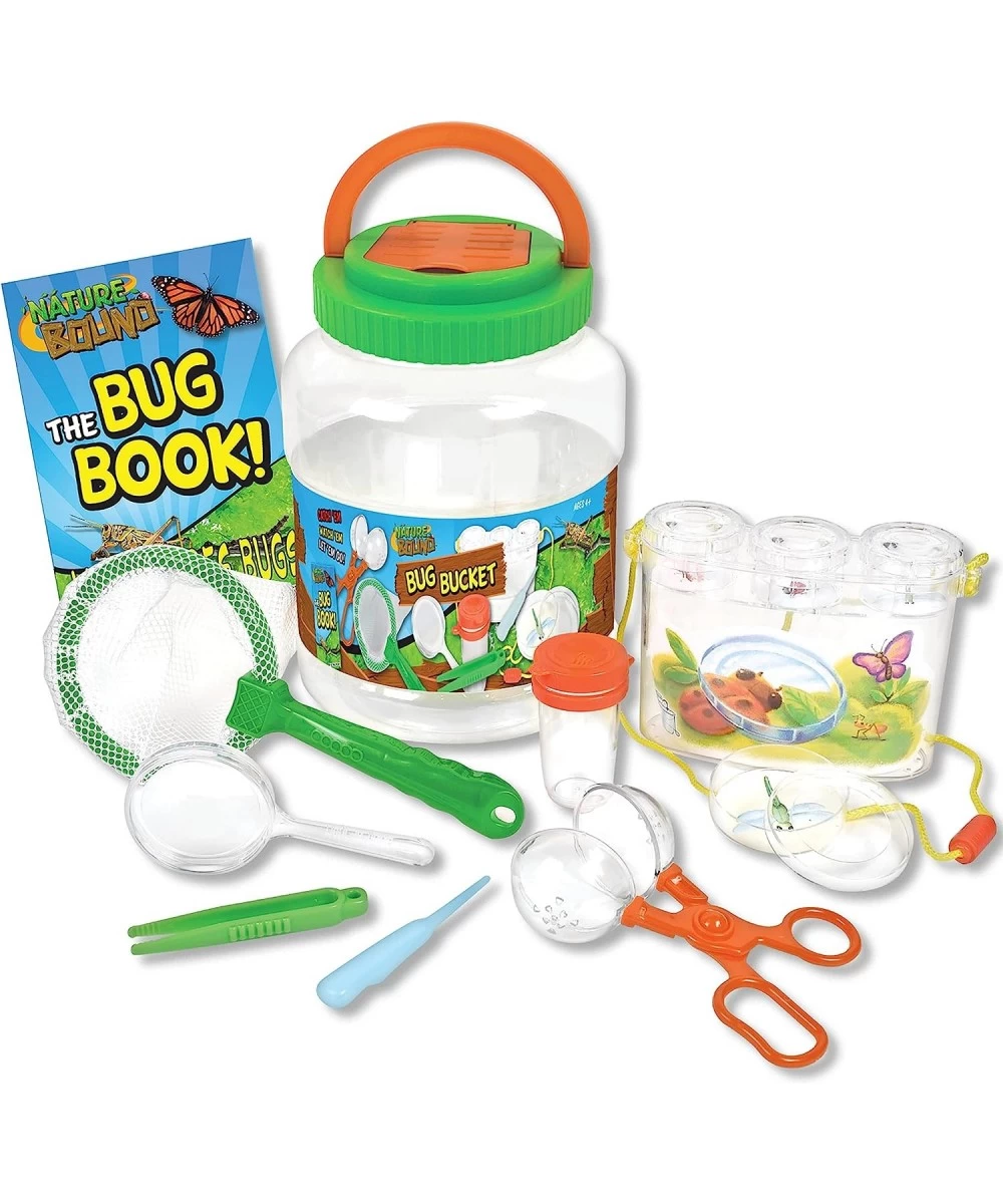 Bug Catcher with Habitat Bucket and 7 Piece Nature Exploration Set - Includes Critter Box Activity Booklet Net Magnifier Twee...