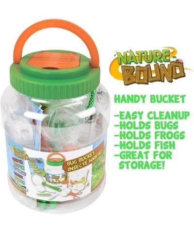 Bug Catcher with Habitat Bucket and 7 Piece Nature Exploration Set - Includes Critter Box Activity Booklet Net Magnifier Twee...