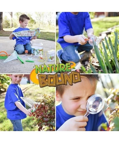 Bug Catcher with Habitat Bucket and 7 Piece Nature Exploration Set - Includes Critter Box Activity Booklet Net Magnifier Twee...