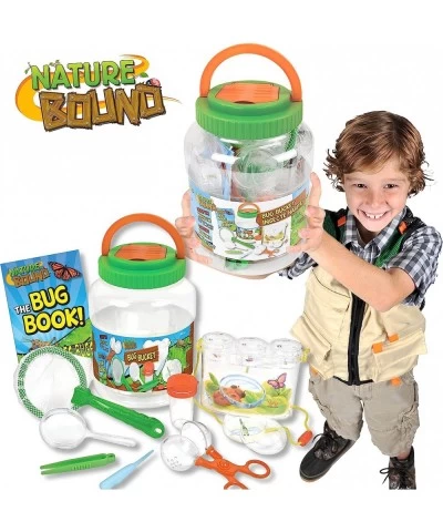 Bug Catcher with Habitat Bucket and 7 Piece Nature Exploration Set - Includes Critter Box Activity Booklet Net Magnifier Twee...