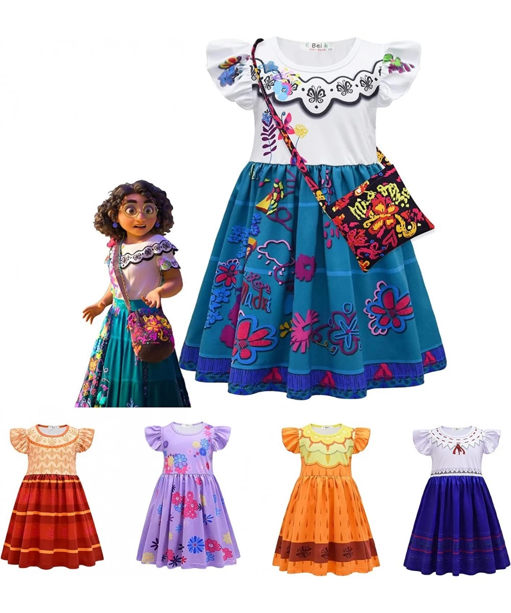 Encanto Mirabel Costume Isabela Dress Girls Cartoon Madrigal Princess Print Skirt Cosplay Luisa Pepa Dolores Halloween Outfit...