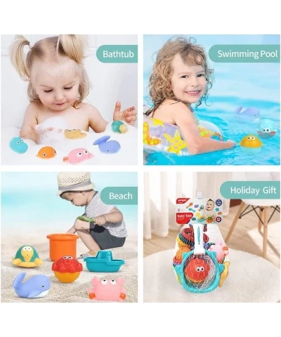 Bath Toy Set Beach Toys Toddler Bathtub Bath Toys Floating Animal Toys for Kids Pool Toys for Babies 2-4 Years Old (17 Piece ...