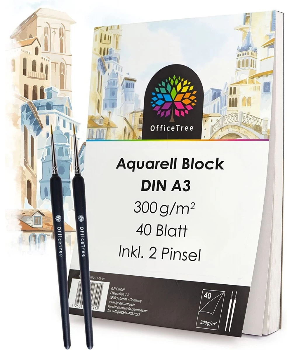 Watercolor Pad 12" x 17" - 40 Sheets 110lb/300gsm - Watercolor Paper - White - Water Color Paper for Painting and Drawing - 2...