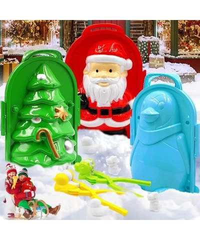 5PCS Large Size Christmas Snow Molds Winter Outdoor Snow Toys Molds for Kids Adults Santa Christmas Tree Penguin Dinosaur Duc...