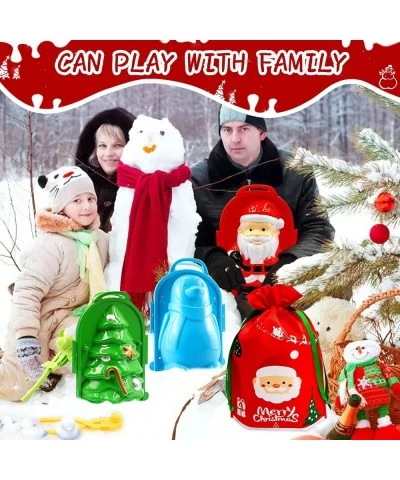 5PCS Large Size Christmas Snow Molds Winter Outdoor Snow Toys Molds for Kids Adults Santa Christmas Tree Penguin Dinosaur Duc...