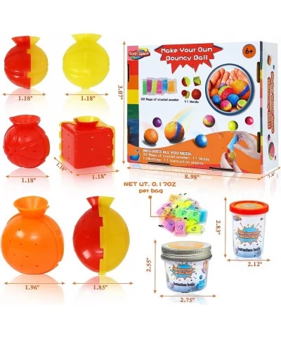 Make Your Own Bouncy Ball Kit DIY Magic Crystal Power Balls Craft Kits 11 Individual Kits Includes 32 Bags colorful Crystal P...