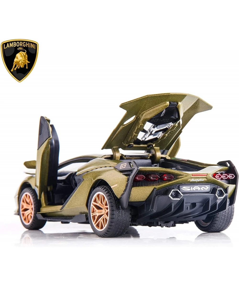 Sian FKP37 Car Model Toy 1:32 Child Sound and Light Pull Back Car Zinc Alloy Casting Toys for Kids Boy Girl Gift (Army Green)...