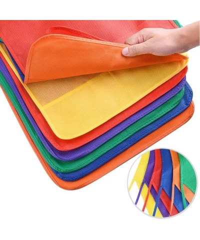 12 Pack 6 Color Kids Aprons Children Painting Aprons Kids Art Smocks with 2 Roomy pockets for Kitchen and Classroom (brushes ...