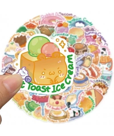 50 Pieces Cartoon English Food Stickers Animal Stickers Kids Teens Cute Cartoon Food Stickers Fashion Laptop Water Bottle Ref...