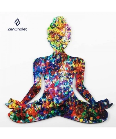 200 Pcs Splatter Yoga Pose Shaped Wooden Jigsaw Puzzle for Adults - 13.5 x 14.9 Inches Wood Cut Puzzle Box with 13 Uniquely-S...