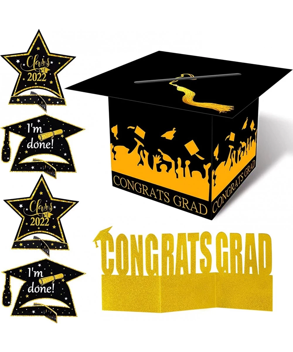 2022 Large Graduation Card Box Centerpiece - Grad Party Supplies Congrats Decorations Holder 13 x 10 Inches(Assemble Needed) ...