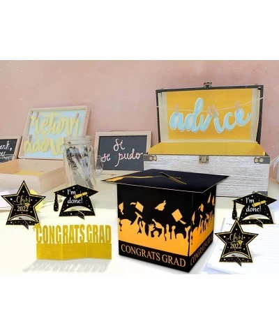 2022 Large Graduation Card Box Centerpiece - Grad Party Supplies Congrats Decorations Holder 13 x 10 Inches(Assemble Needed) ...