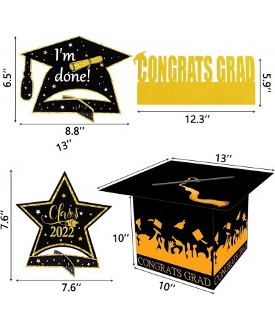 2022 Large Graduation Card Box Centerpiece - Grad Party Supplies Congrats Decorations Holder 13 x 10 Inches(Assemble Needed) ...