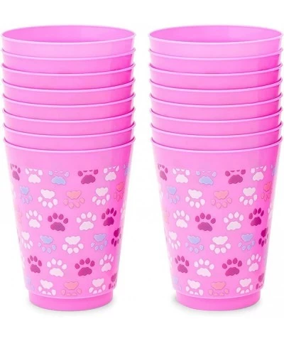 Paw Print Plastic Tumbler Cups Cat Birthday Party Supplies (16 oz 16 Pack) $21.95 Kids' Party Tableware