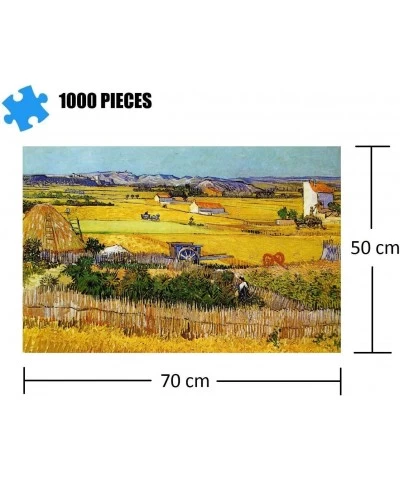 1000 Piece Large Jigsaw Puzzle - Van Gogh: Wheat Field - 1000 Piece Puzzles for Adults and Teens - Famous Painting Series 19....