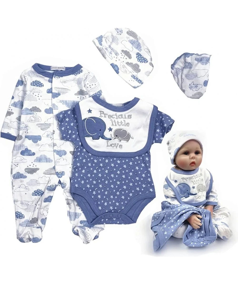 Reborn Baby Doll Clothes Little Elephant 5pcs Outfit Set for 20-23 inches Reborn Baby Boy Doll Clothes Accessories $27.58 Dol...