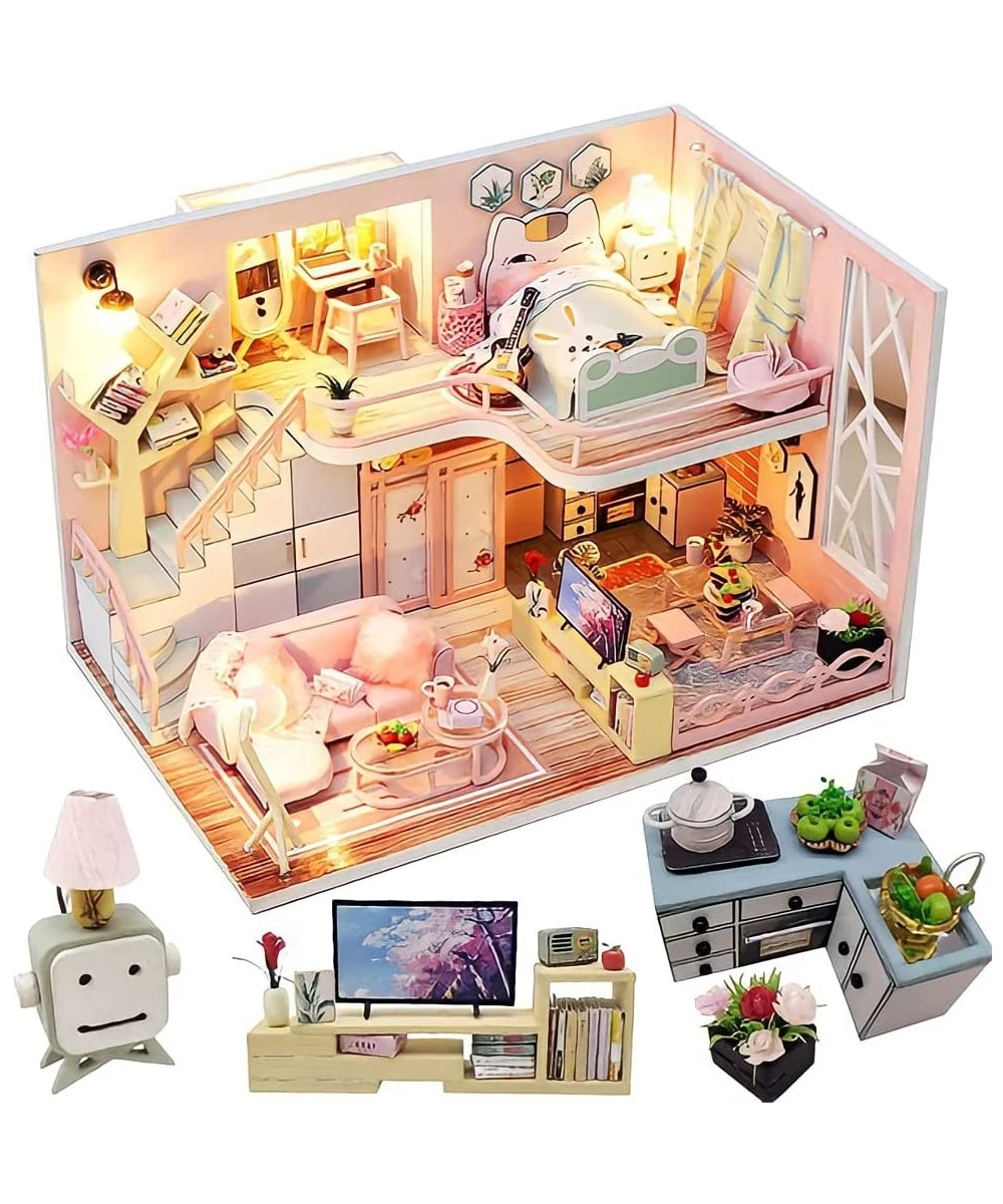 Dollhouse Miniature with Furniture Kit Handmade DIY House Model for Teens Adult Gift (Blossom Stories) $44.04 Dollhouses