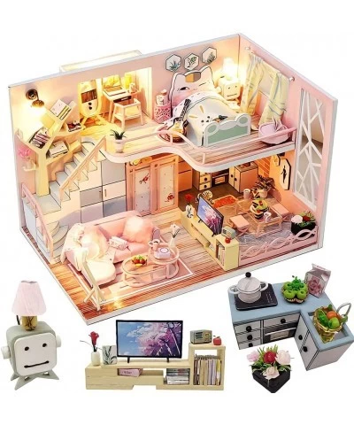 Dollhouse Miniature with Furniture Kit Handmade DIY House Model for Teens Adult Gift (Blossom Stories) $44.04 Dollhouses