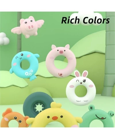 6PCS Nesting Circle & Stacking Toy Animal Plastic Building Rings Stacker Play with Early Educational Learning Stacking Tower ...