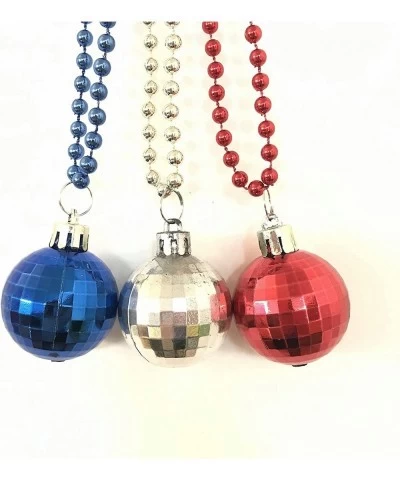 Independence Day Patriotic Beads Necklaces Red White Blue Metallic Necklaces 6 Pack $15.01 Kids' Dress-Up Accessories