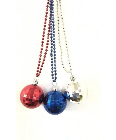 Independence Day Patriotic Beads Necklaces Red White Blue Metallic Necklaces 6 Pack $15.01 Kids' Dress-Up Accessories