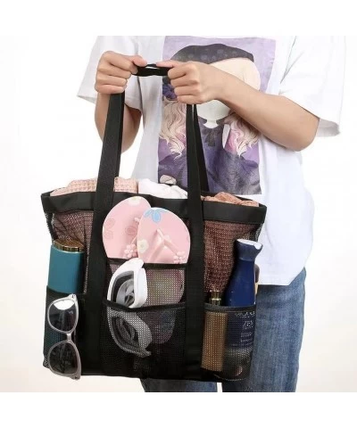 Large Mesh Beach Bag Toy Tote Bag Pool Picnic Bag with Oversized Pockets Comfortable Straps $92.83 Sandboxes & Beach Toys