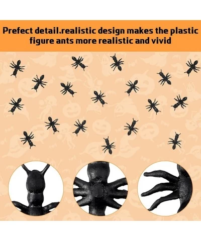 600 Pieces Realistic Plastic Ants Black Fake Ants Halloween Ant Joke Toys Plastic Ants Halloween Prank Toy for Halloween Part...