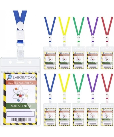 10 Pices Science Name Badge?Science Party Favor Lanyards Scientist Theme for Party Decoration $25.52 Kids' Party Favor Sets