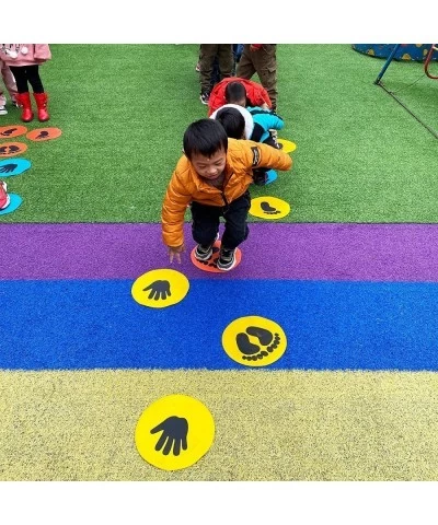 10inch Colorful Carpet Spot Flat Markers Feet Hands Twister Game for Classroom Home Indoor and Outdoor (Feet) $56.24 Kids' Fi...