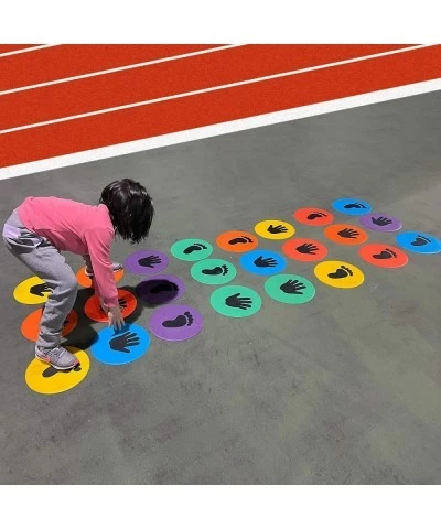 10inch Colorful Carpet Spot Flat Markers Feet Hands Twister Game for Classroom Home Indoor and Outdoor (Feet) $56.24 Kids' Fi...