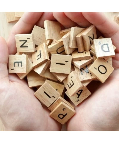 500 Wood Letter Tiles Scrabble Letters for Crafts - DIY Wood Gift Decoration - Making Alphabet Coasters and Scrabble Crosswor...