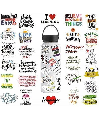 Inspirational Stickers 50pcs Motivational Stickers for Kids Teachers Waterproof Stickers for Water Bottles Suitcase Laptop Vi...