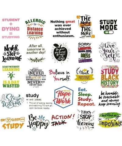 Inspirational Stickers 50pcs Motivational Stickers for Kids Teachers Waterproof Stickers for Water Bottles Suitcase Laptop Vi...