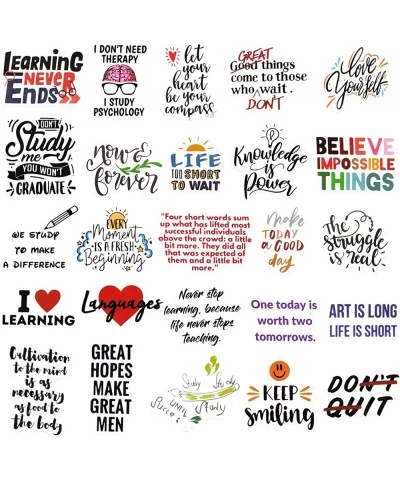 Inspirational Stickers 50pcs Motivational Stickers for Kids Teachers Waterproof Stickers for Water Bottles Suitcase Laptop Vi...