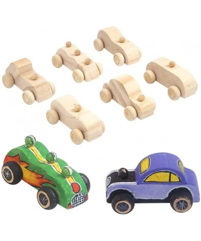 Wood DIY Cars Toys Wooden Crafts for Paint Art 6 Set Home Activities Easy Family Time Painting Craft Students Make Your Own R...