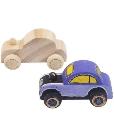 Wood DIY Cars Toys Wooden Crafts for Paint Art 6 Set Home Activities Easy Family Time Painting Craft Students Make Your Own R...