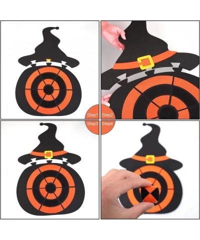 Halloween Pumpkin Dart Board Sticky Balls Toys Games Spliceable Dart Board Kit for Halloween Toy Games 1 Dart Board and 6 Bal...