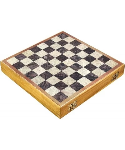 Beautifully Crafted Unique Stone Art Chess Set Hand Carved Stone Pieces Board Size 10x10 Inches $65.59 Board Games