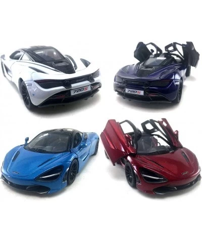 Set of 4 2017 Mc Laren 720S - Pull Back Toy Sports Cars 1:36 Scale (Red/Indigo/White/Blue) $43.39 Kids' Play Cars & Race Cars