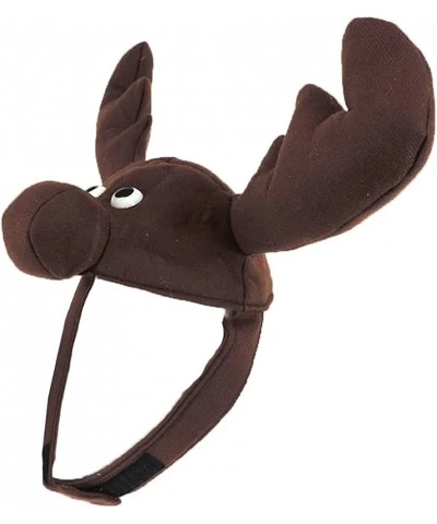 Dark Brown Plush Crazy Moose Hat with Antlers and Chin Strap $30.48 Kids' Costumes