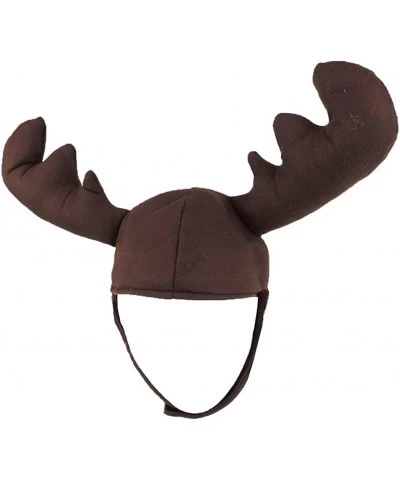 Dark Brown Plush Crazy Moose Hat with Antlers and Chin Strap $30.48 Kids' Costumes