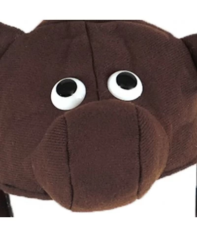 Dark Brown Plush Crazy Moose Hat with Antlers and Chin Strap $30.48 Kids' Costumes