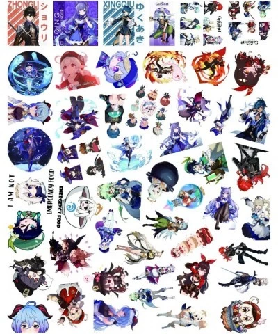 Genshin Impact Stickers 100pcs Anime Stickers Pack Waterproof for Skateboard Luggage $14.76 Kids' Stickers