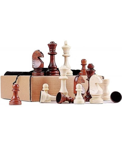 4 King Height Wooden Chess Pieces (32+2 Extra Queens) Wooden Chess Pieces Tournament Staunton Wood Chessmen Pieces Only Chess...