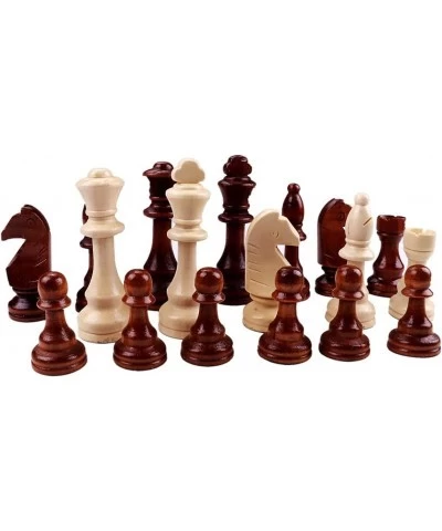 4 King Height Wooden Chess Pieces (32+2 Extra Queens) Wooden Chess Pieces Tournament Staunton Wood Chessmen Pieces Only Chess...